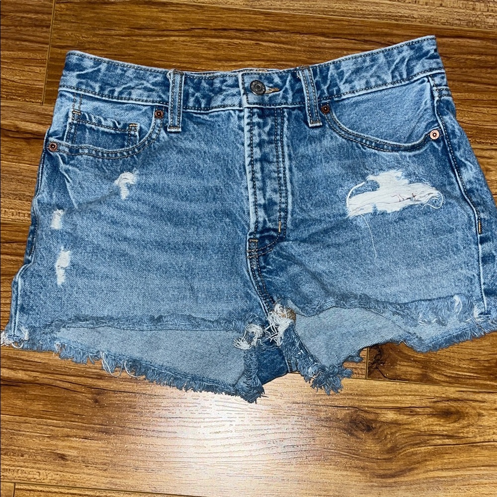 Old Navy Frayed Hem Blue Jean Shorts